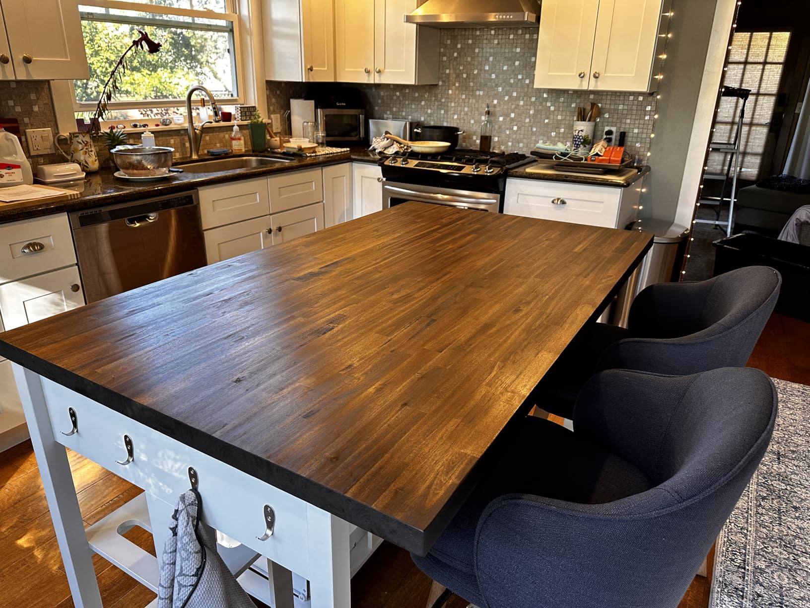 Howizz Walnut Butcher Block Countertop 60 x 36 x 1.5 Inches - Solid Wood Table Top for Island Kitchen Countertop, Desk Top, Dining Table, Workbench Top customer photo 1