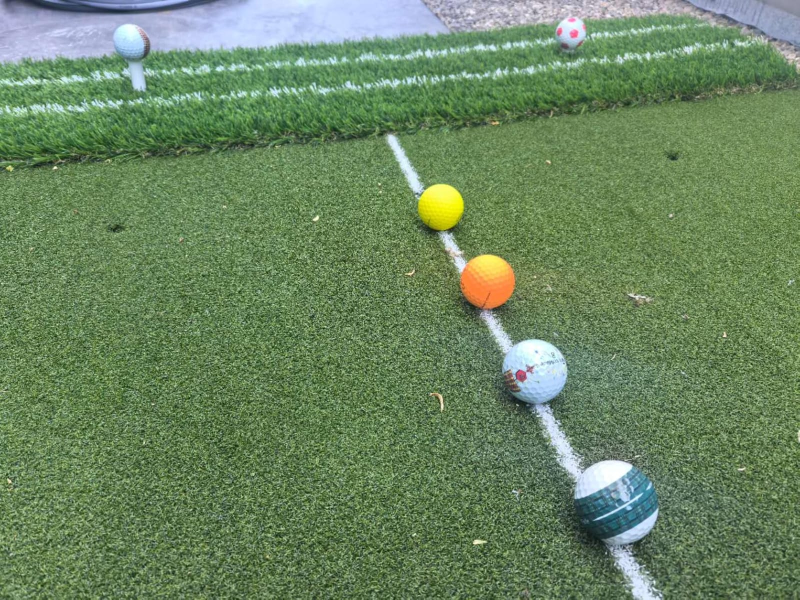 Premium Dual-Turf 5x4ft Golf Mat: 21MM to 50MM High-Elasticity Base Upgraded Golf Hitting Mat, Alignment & Angle of Approach Aid, Indoor/Outdoor Practice, Green,Ideal Gifts for Men Him Dad Husband customer photo 2