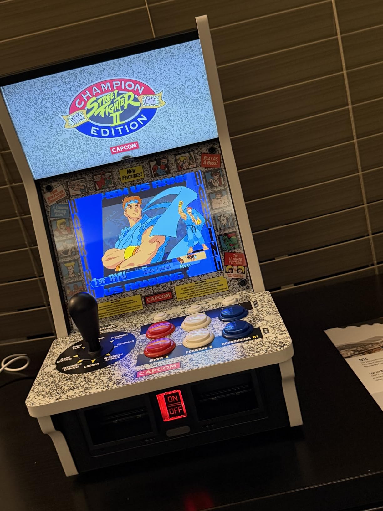 Evercade Alpha Street Fighter Bartop Arcade - Pre-assembled unit with Competition-Grade Arcade Controls + 8