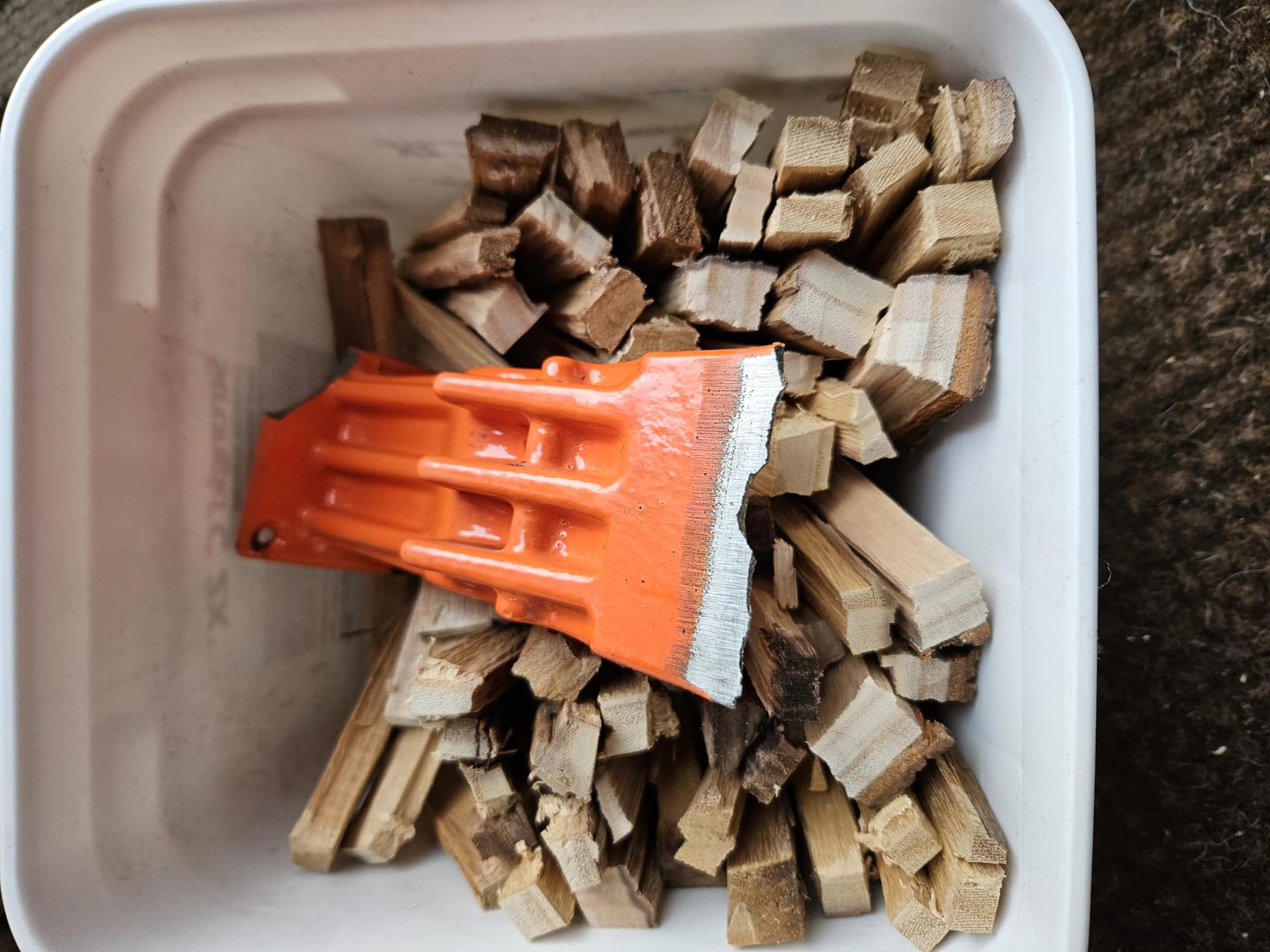 SPEED FORCE 6-Inch Orange Kindling Splitter - Manual Firewood Splitting Tool customer photo 1
