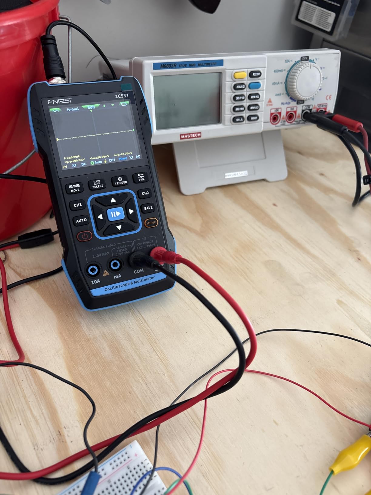 FNIRSI 2C53T 3-in-1 50MHz 2CH Oscilloscope Multimeter DDS Signal Generator | 250MSa/s Sampling, 19999 Counts Multimeter, Handheld Portable Oscilloscope, Auto Measurement for Automotive Electronic Repair customer photo 1