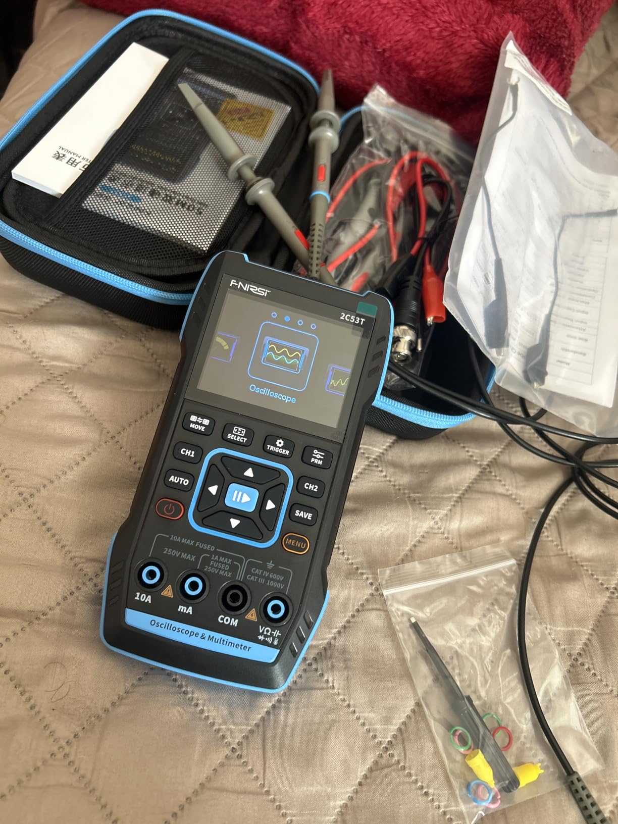 FNIRSI 2C53T 3-in-1 50MHz 2CH Oscilloscope Multimeter DDS Signal Generator | 250MSa/s Sampling, 19999 Counts Multimeter, Handheld Portable Oscilloscope, Auto Measurement for Automotive Electronic Repair customer photo 2