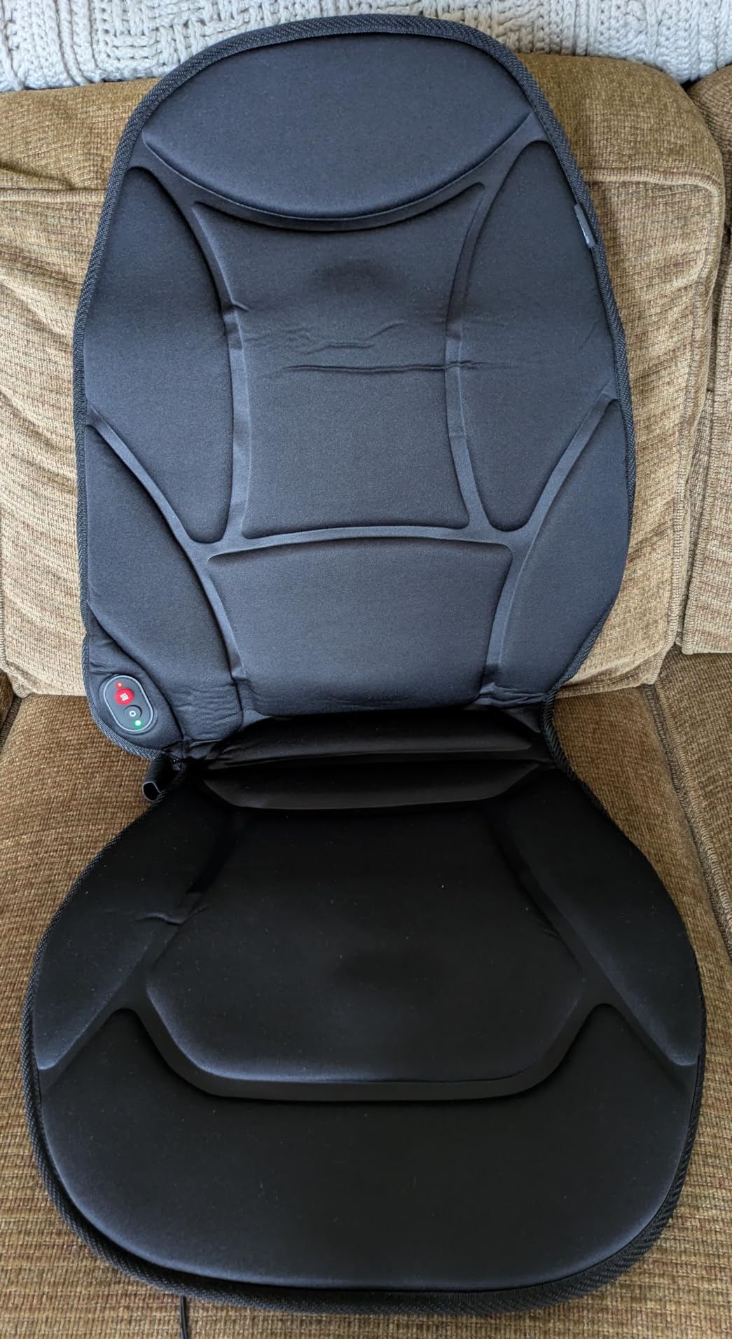 COMFIER Back Massager with Heat, Vibration Massage Seat Cushion with 8 Massage Nodes & 5 Modes, Adjustable Chair Massager Pad for Home Office, Heated Chair Pad, Gifts for Women Men Mom Dad customer photo 1