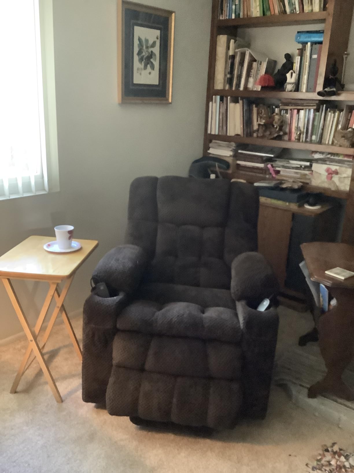 MCombo Dual Motor Power Lift Recliner Chair for Elderly R7894 (Small-Wide) | Zero Gravity Lift Chair with Heat and Massage, Lay Flat Recliner for Petite, Infinite Position, USB Ports, Fabric (Dark Gray) customer photo 1