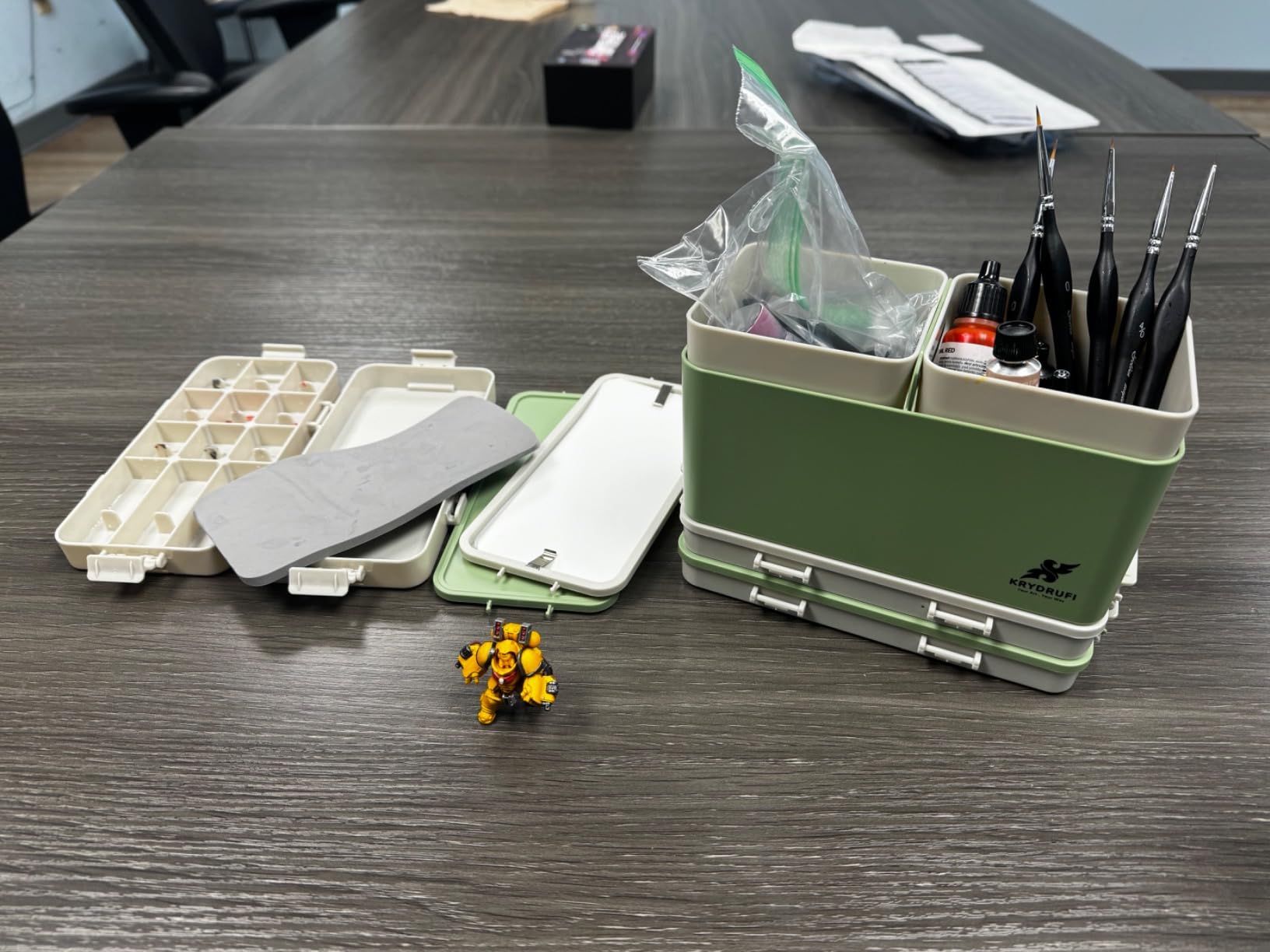 V1 2.0 Portable Modular Painting Station for Miniature Painting | Ultra Set, All-in-One, Miniature painting kit, Painting supplies, Wet Palette, Paint Brush Cleaner and holders customer photo 1