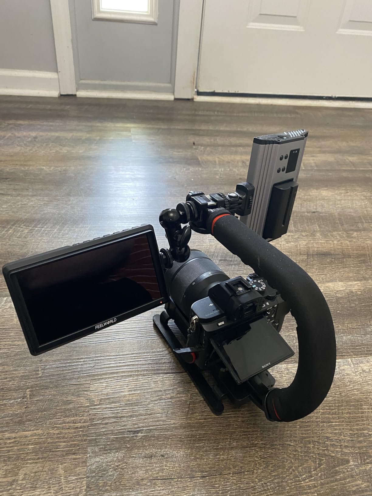 Zeadio Camera Smartphone Handheld Stabilizer, Triple Cold-Shoe Handle Grip Compatible with All Camera Action Camera DSLR Smartphone customer photo 2