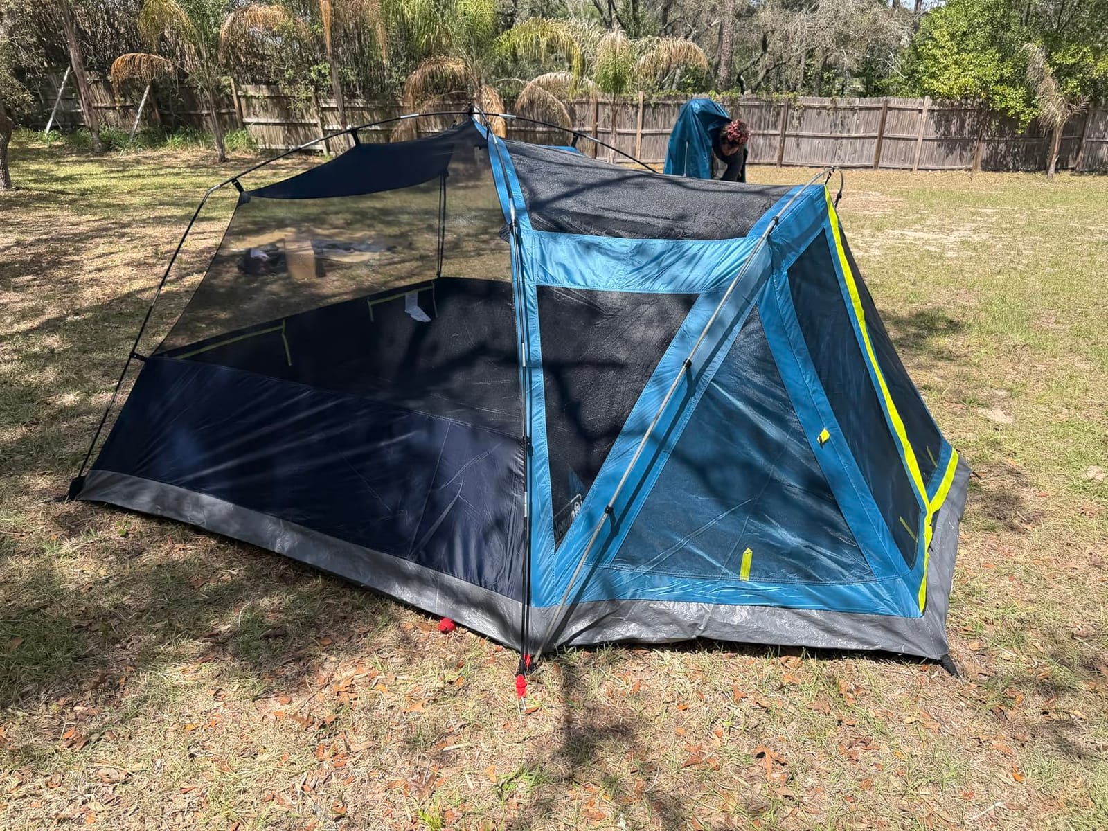 Coleman Skydome Dark Room Camping Tent with Screen Porch & 5-Minute Setup, Weatherproof Tent Blocks 90% of Sunlight, Rainfly & Carry Bag Included, Made of PFAS-Free Materials customer photo 1