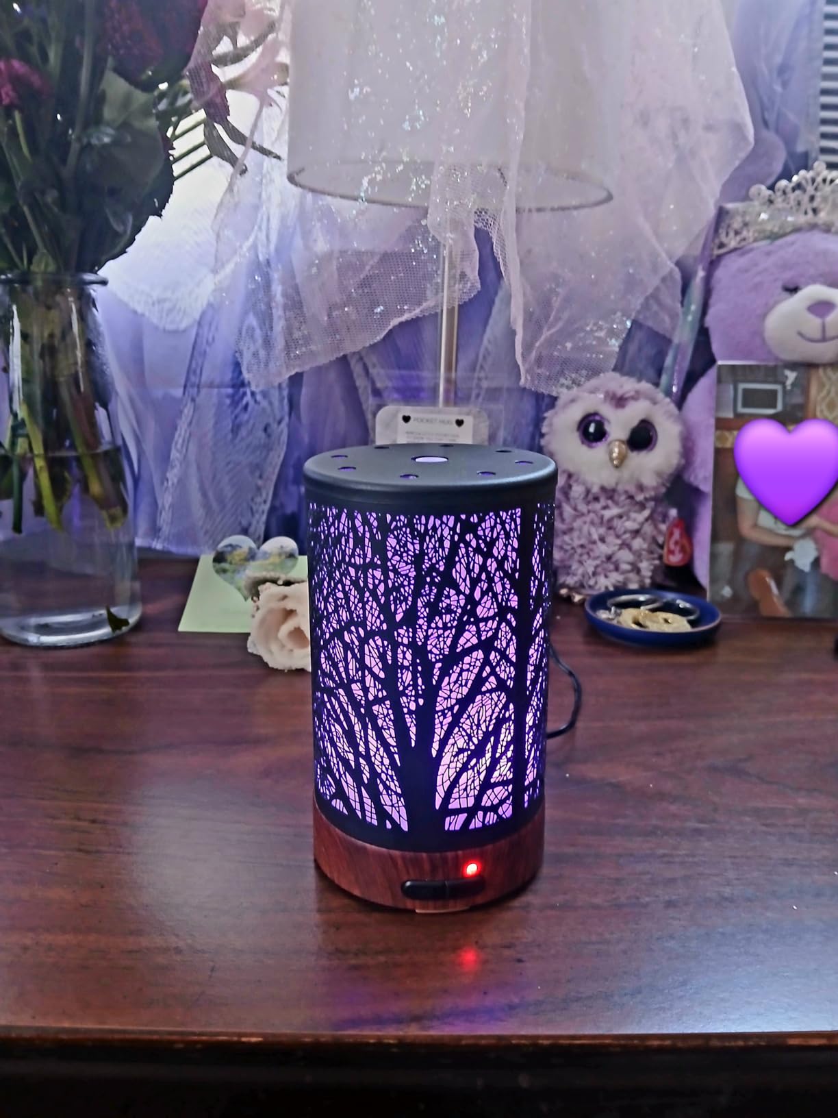 EQUSUPRO Essential Oil Diffuser Aromatherapy Diffuser 150ml with 6 Essential Oils Set, Diffuser for Essential Oils, Auto Off 7 Colors Night Light Gifts for Mom customer photo 2