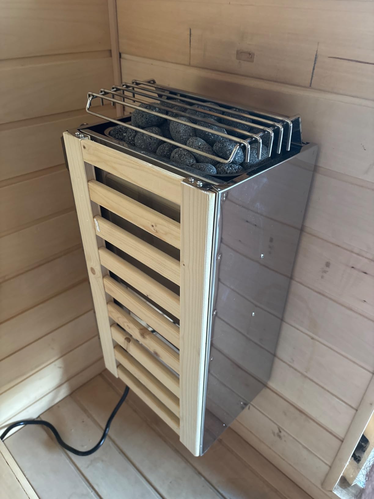 2KW 110V Sauna Heater with Plug, No Need for Wiring, Plug and Play, 100 Cu.Ft. Heated Area, Electric Sauna Heater with 3h Timer and Internal Temperature Control, Suitable for Small Sauna Rooms customer photo 2