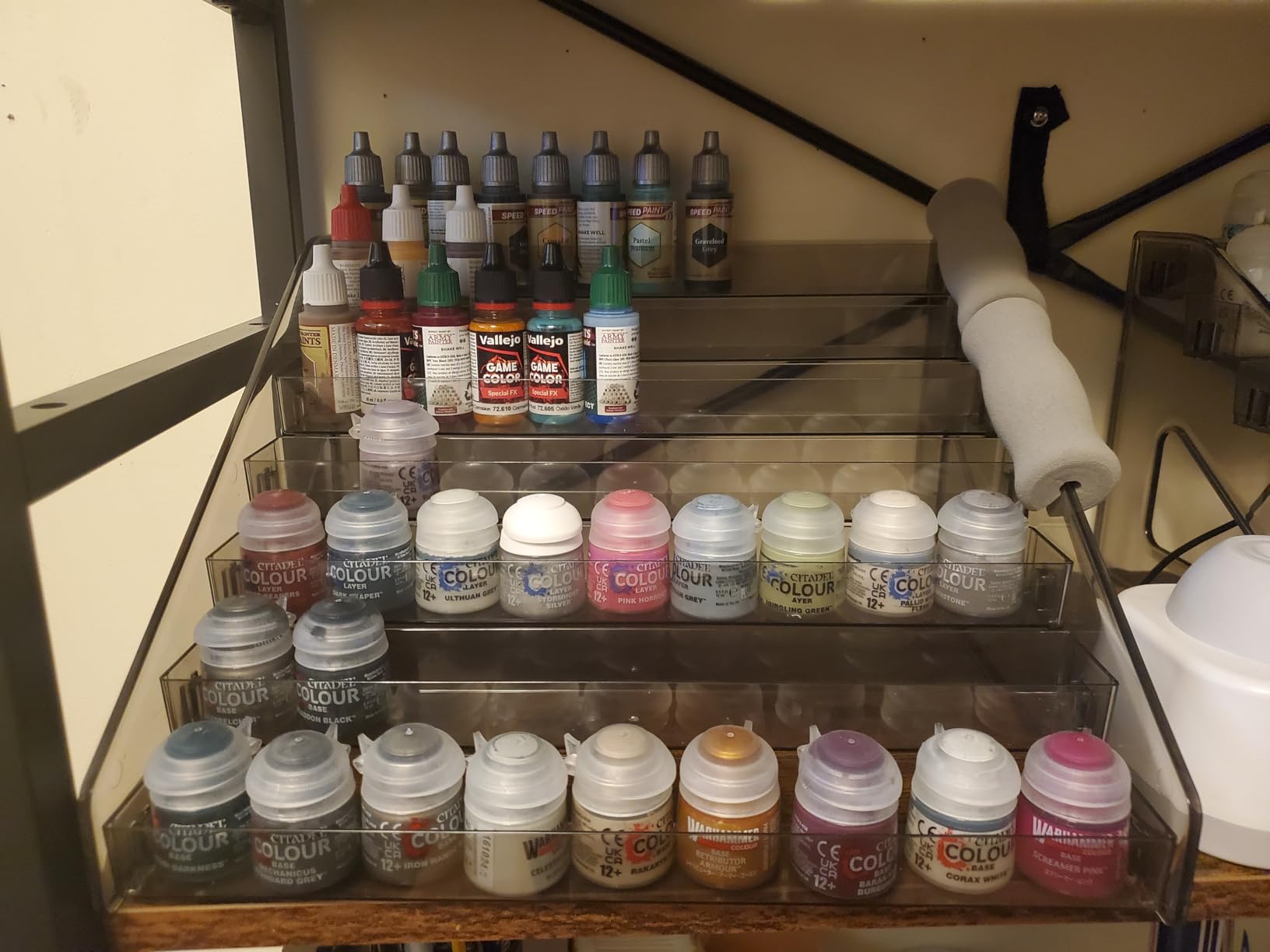 7Tier Acrylic Paint Organizer, Nail Polish Rack Shelf, Painting Bottle Holder | Clear Craft Storage for 2oz Paint Bottle, Nail Polish Organizer, Alcohol Inks and Food Coloring, Acrylic Paint Storage (Black) customer photo 2