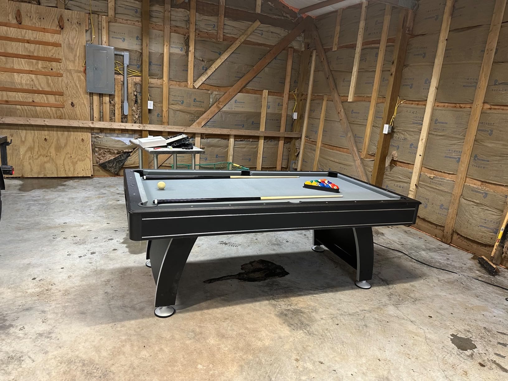 Fat Cat Tucson 7 Foot Pool Table with Automatic Ball Return, Billiard Table with Arcade Style Black Finish, 818 Bumpers, Includes Cues and Balls customer photo 1