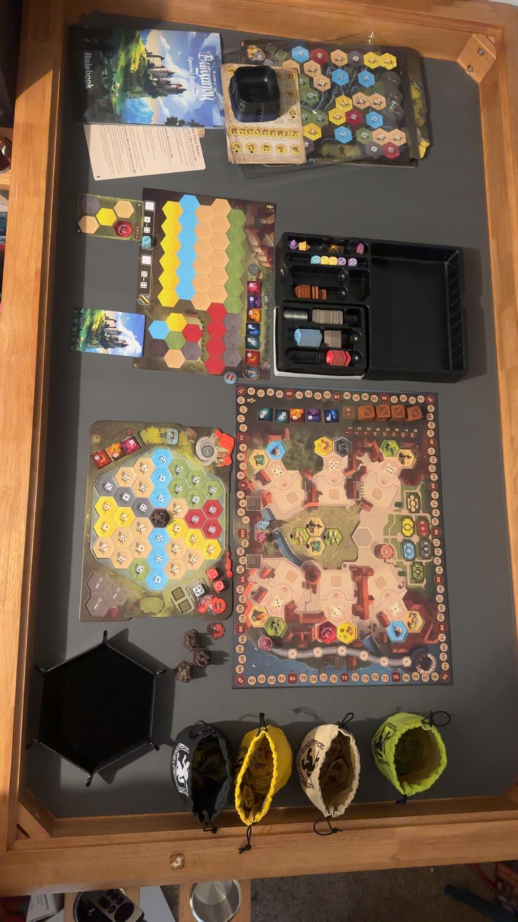 Board Game Table with Removable Table Top, Seats 4 to 6 Players with 57in x 33in Play Area, Includes Play Mat, Detachable Cup Holders and Dice Trays, Minimal Assembly Required customer photo 2