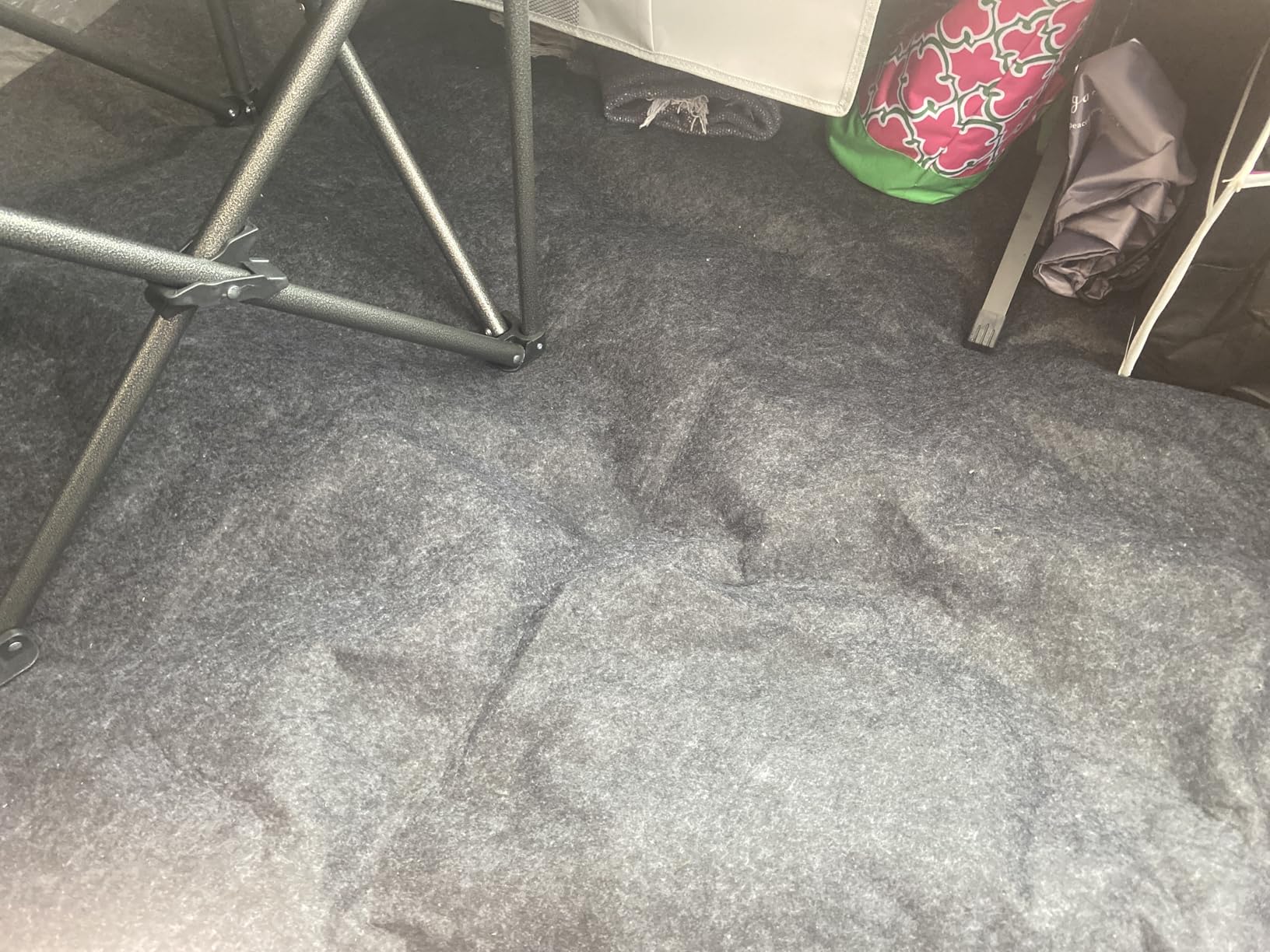 Camping Tent Carpet Mat, Waterproof Inside/Outside Tent Rug - Waterproof Tent Rug with Soft Trimmable Surface Helps Keep Camping Floors Warm, Dry and Comfortable Indoors or Outdoors (Large) customer photo 1