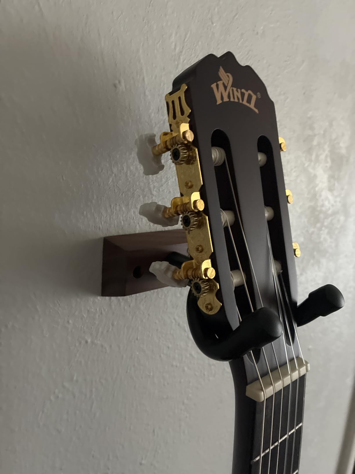 Guitar Wall Mount 2 Pack - U-Shape Guitar Wall Hangers, Guitar Stand Wall, Black Walnut Guitar Hanger, Pick Holder, Gifts for Guitarists, with 6 Assorted Guitar Picks customer photo 2
