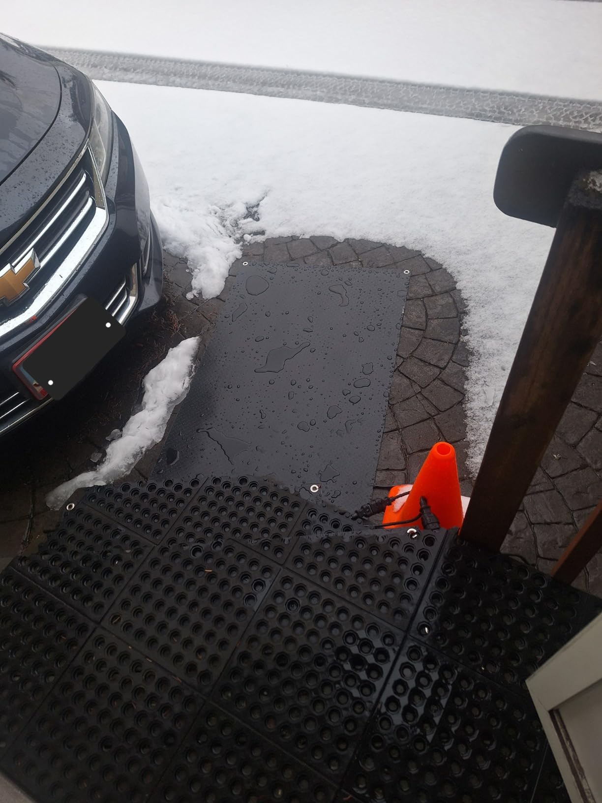 Heated Snow Melting Mats for walkways Stairs- Outdoor Heated Mats- Non-Slip Electric Heated Foot Mats for Winter Snow Removal- Heated Snow Melting Mat for Stairs garages Driveway (10in x 48in) customer photo 1
