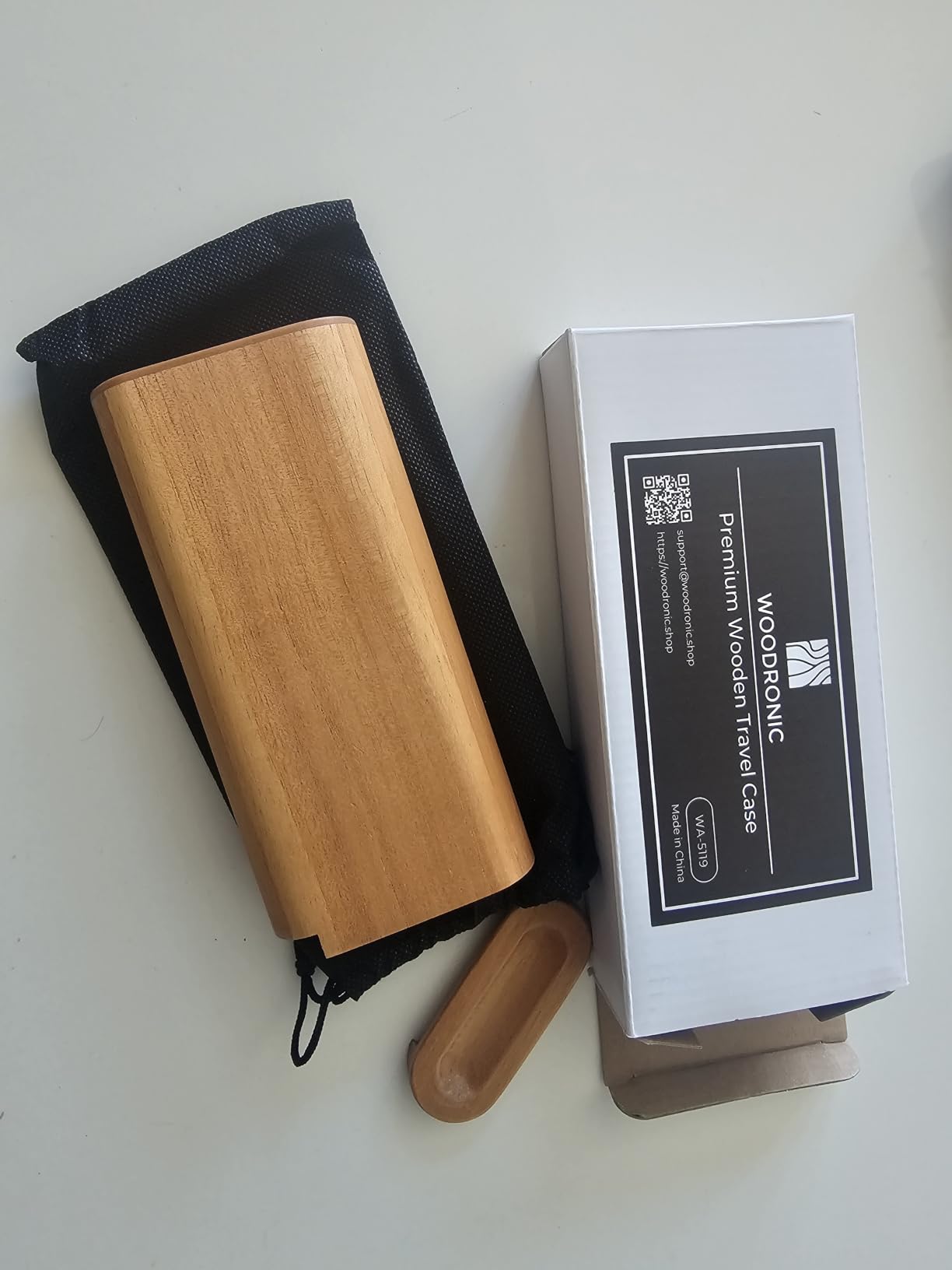 Woodronic Cigar Case, Premium Brown Genuine Leather Cigar Travel Case with Spanish Cedar Wood Lined, Portable Cigar Humidor, Cigar Accessories Gift for Men (Holds 3 Cigars) customer photo 1