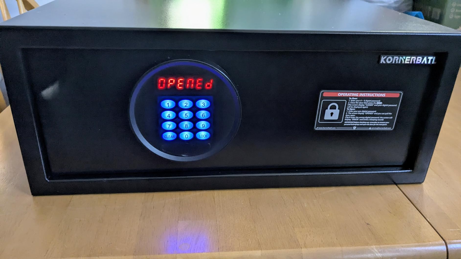 KornerBatl 19.4 lb Hotel & Dorm Safe Box with Admin Password, Laptop Safe | Guest & Admin Passwords, Silent Mode, Hidden Password Entry, Backlit Keypad and Type-C Emergency Unlock customer photo 1