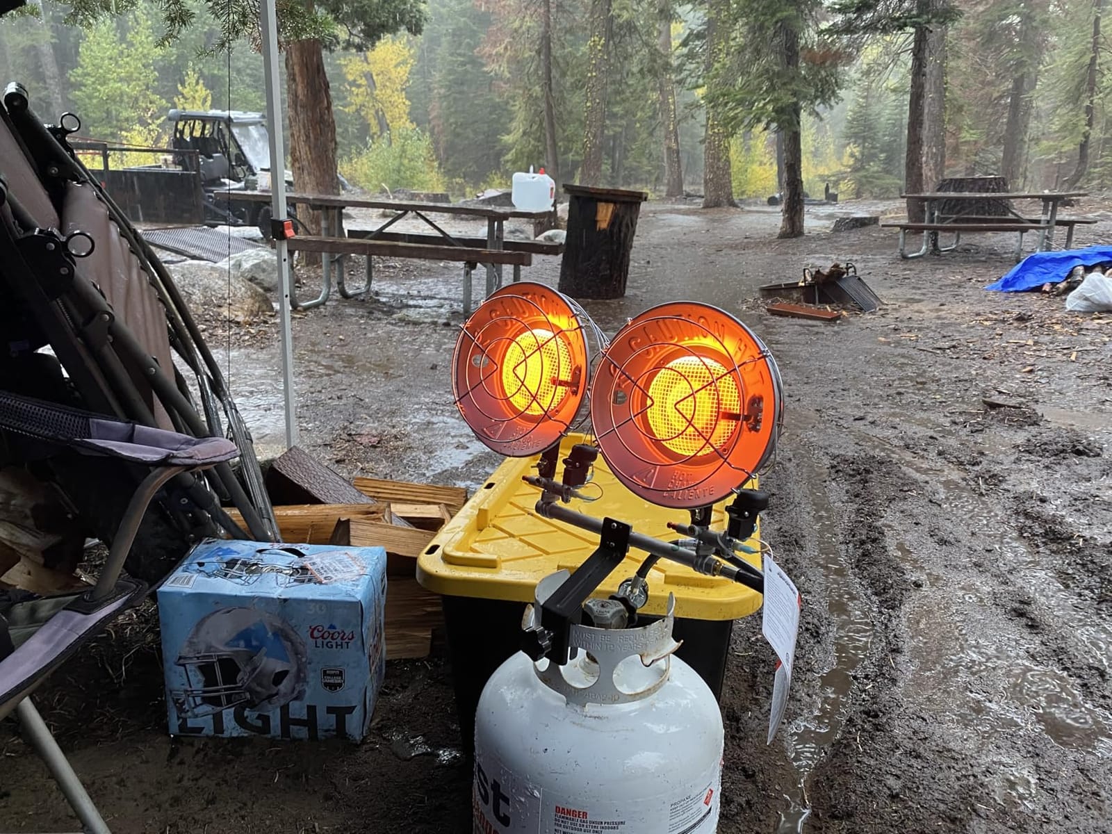 Avenger FBDTP30 Infra-Red Tank Top Outdoor Heater for Use with Propane Gas Tanks for Camping, Patios, and More, Double Burner, 30,000 BTU, Silver customer photo 2