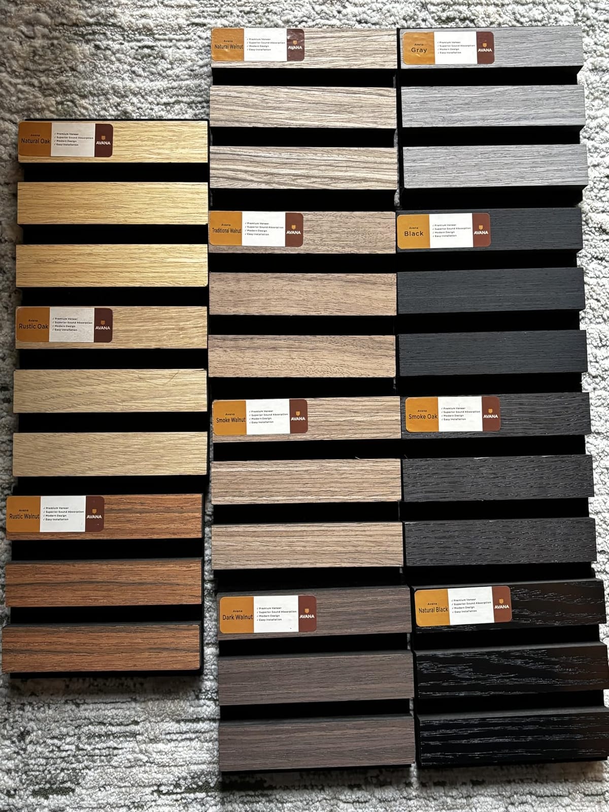 Avana Acoustic Wood Wall Panels - 93.2x11.25 Inch Panels - Rustic Walnut Acoustic Panels 4 PCs - Wall Panels For Interior Wall Decor For Homes, Offices customer photo 1