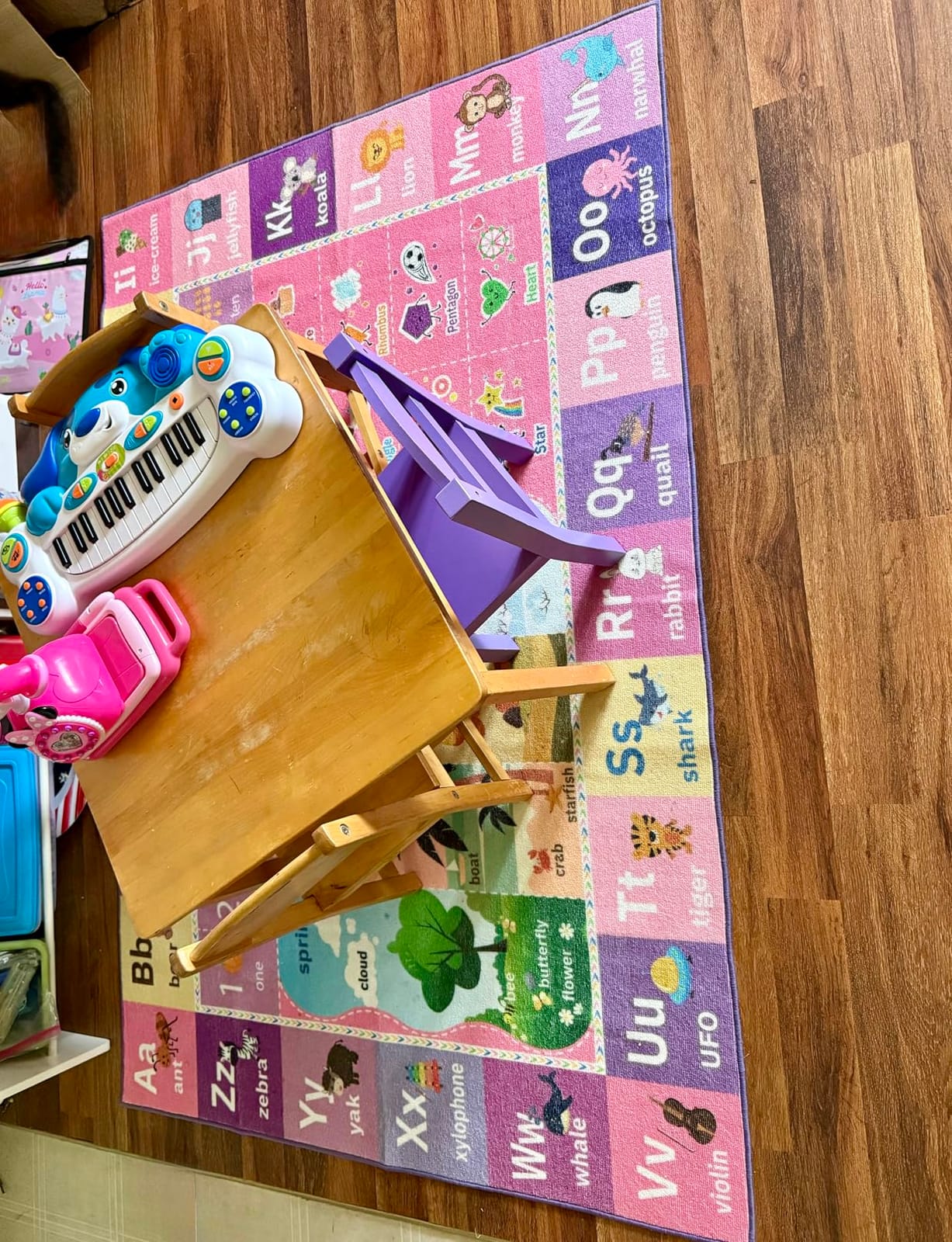 Macgace ABC Kids Rug for Classroom, 7x10 Colorful Washable Play Area Rugs | Non-Slip Low Pile Educational Rugs with Alphabet Numbers Seasons Shapes, Learning Fun Carpet for Girls Boys Room customer photo 2