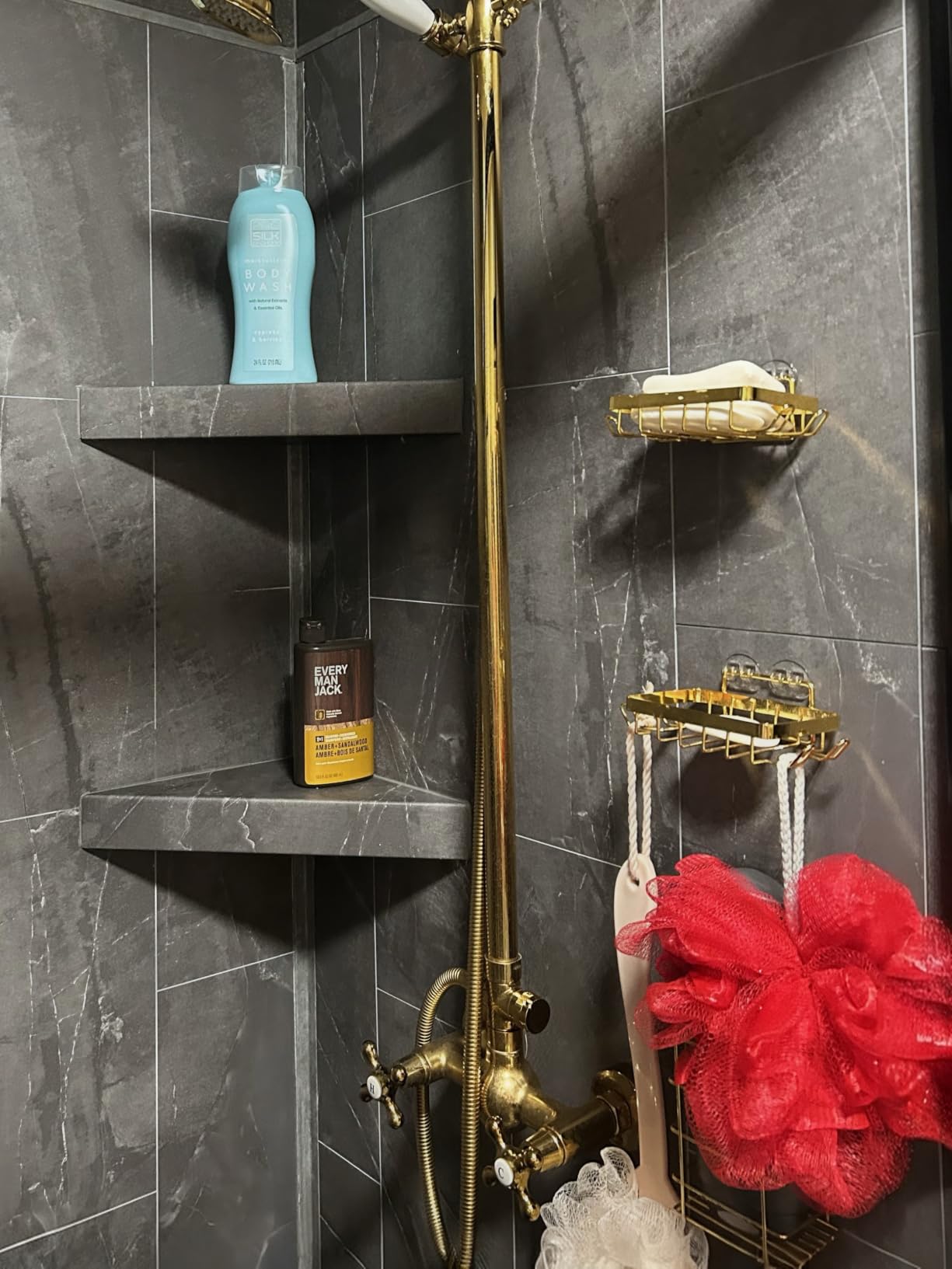 Palisade Vinyl Shower Surround Kit 78in x 60in x 36in, Urban Quarry | Waterproof PVC Wall Panels, Grout-Free Design customer photo 1