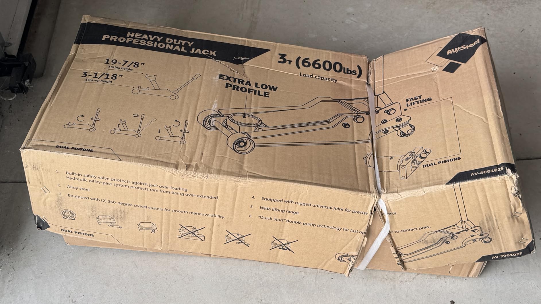 Low Profile Floor Jack 3 Ton (6600 lbs), Heavy Duty Hydraulic Jack for Car, Heavy-Duty Floor Jack with Dual Pistons Quick Lift Pump, Lifting Range 3-1/8'' to 19-7/8'' customer photo 1