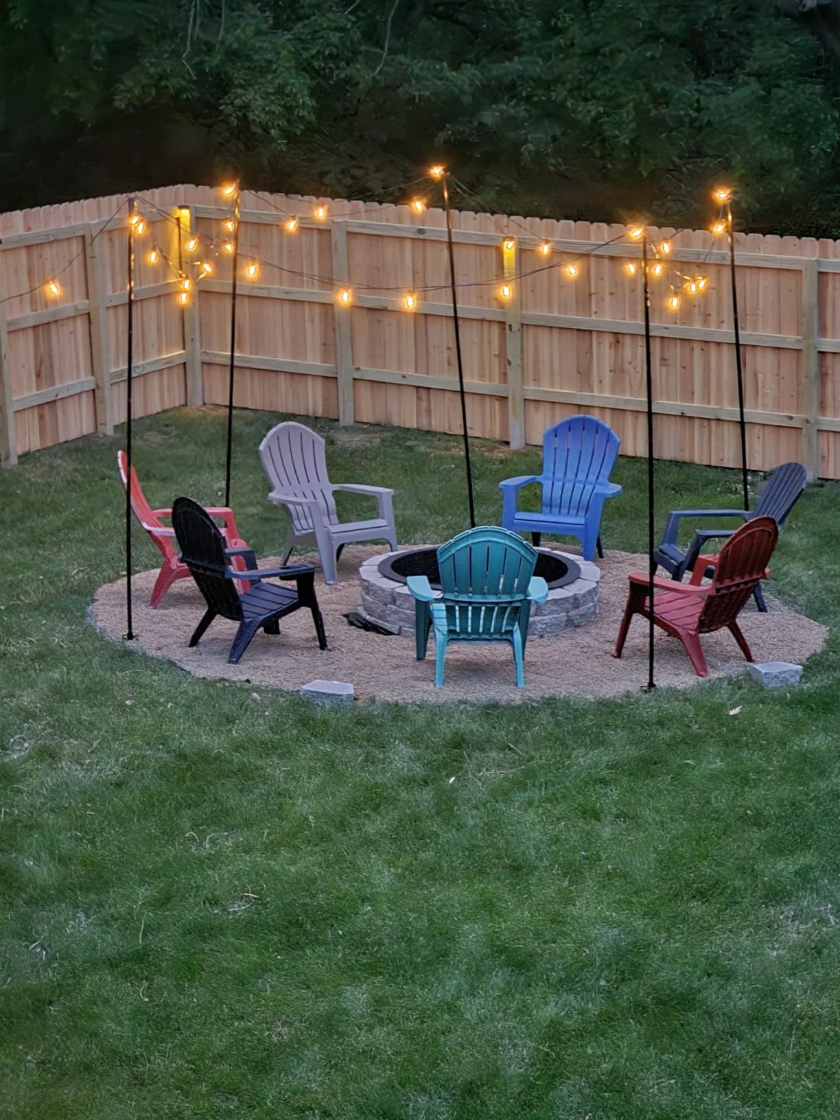 SoulMate Outdoor 40-Inch Outer/36-Inch Inner Fire Pit Ring Smokeless, Duty Solid Metal Steel Round Firepit Rim Insert for DIY Fire Pits, Outdoor Above or In-Ground, Camping Garden Patio Backyard customer photo 2
