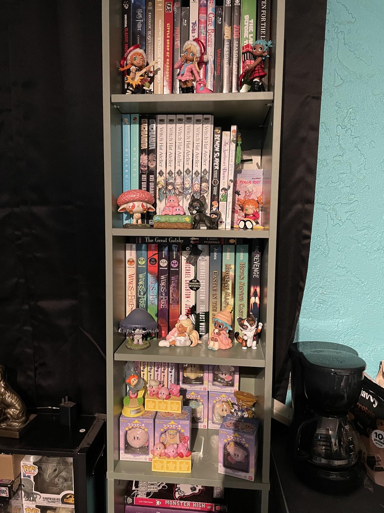 FOTOSOK 8-Tier Media Tower Rack, 11.6 X 9.3 X 71 Inches CD DVD Slim Storage Cabinet with Adjustable Shelves customer photo 1