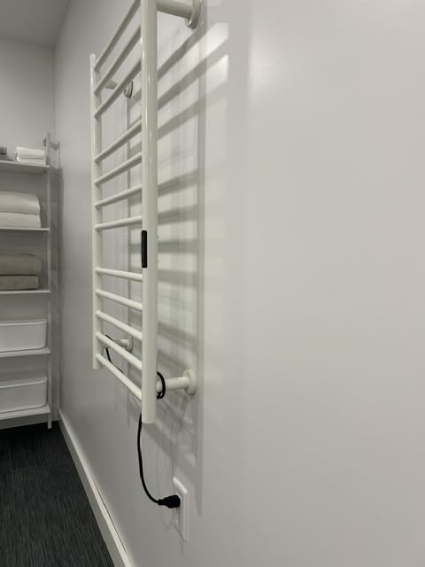 Poloma Wall Mounted Towel Warmer Rack for Bathrooms, Electric Heated Towel Rack Heater, Stainless Steel 12Bars White, CSA Certified. customer photo 2