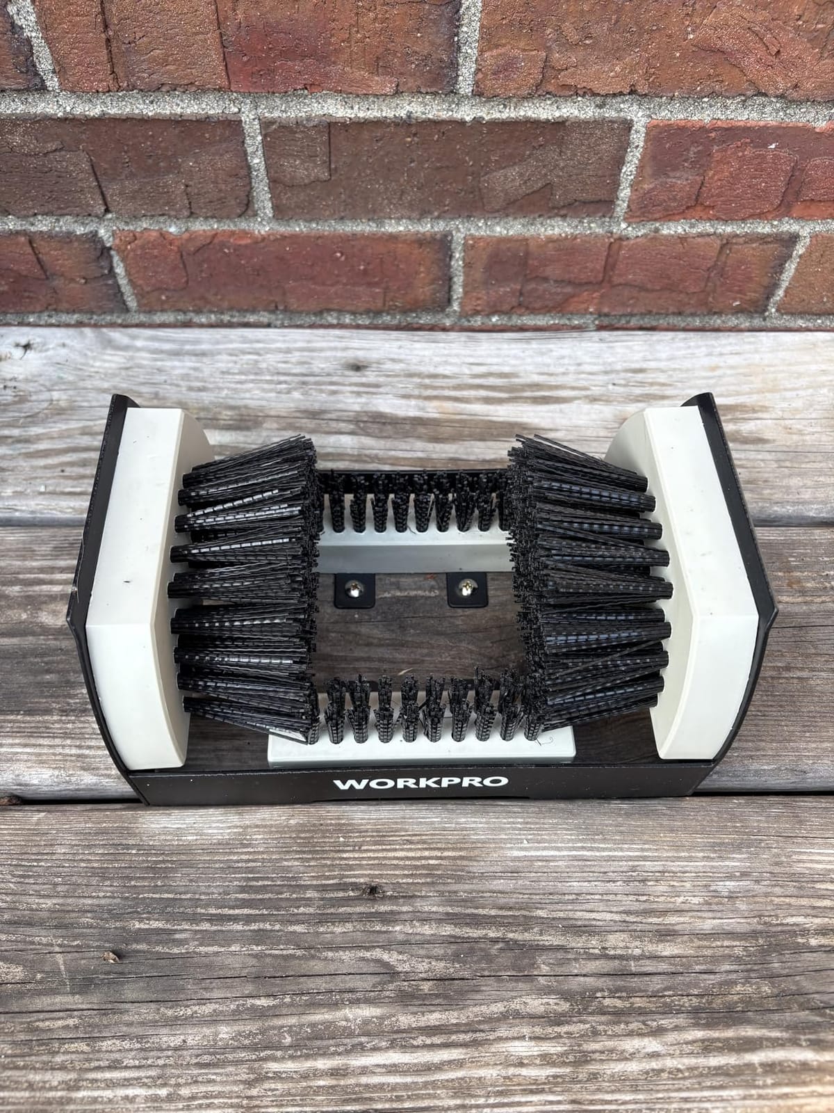 WORKPRO Boot Brush Scraper Outdoor, Shoe Cleaner Brush, Boot Scrubber with Flaps, Heavy Duty Boot Cleaning Brush customer photo 2