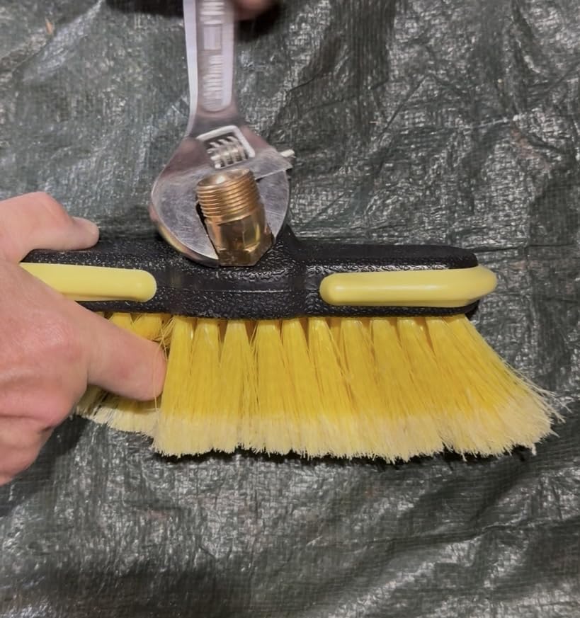 RIDGE WASHER 24 FT Telescoping Pressure Washer Wand, with Brush, 4000 PSI | Telescopic Gutter Cleaner With 3 Stainless Steel Curve Wands customer photo 1