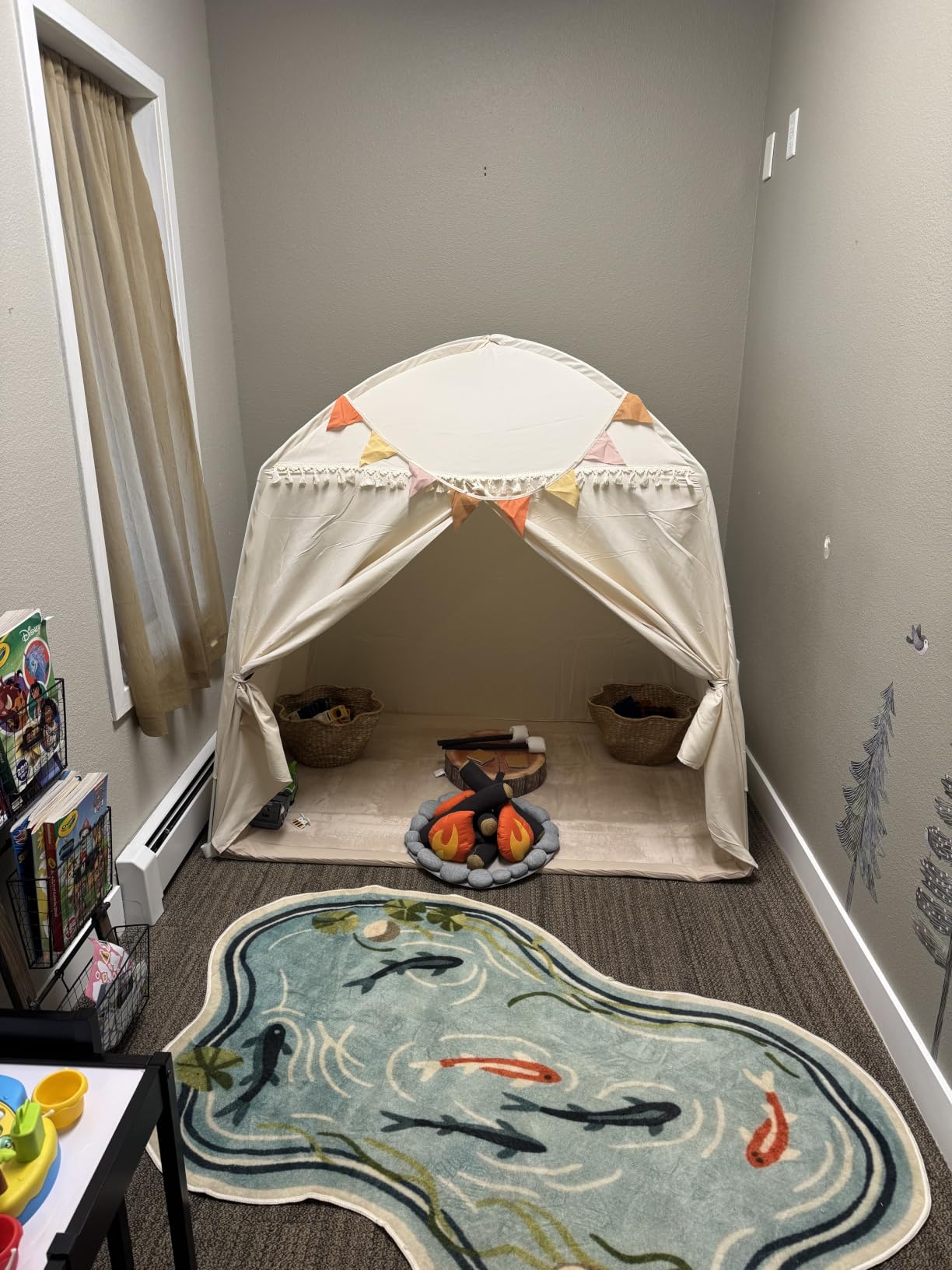 Sumbababy Large Teepee Tent for Kids - Tent for Kids Indoor Kids Teepee for Boys & Girls - Playhouse Inside Canopy Bed for Playroom Gift Toys (Cream) customer photo 2