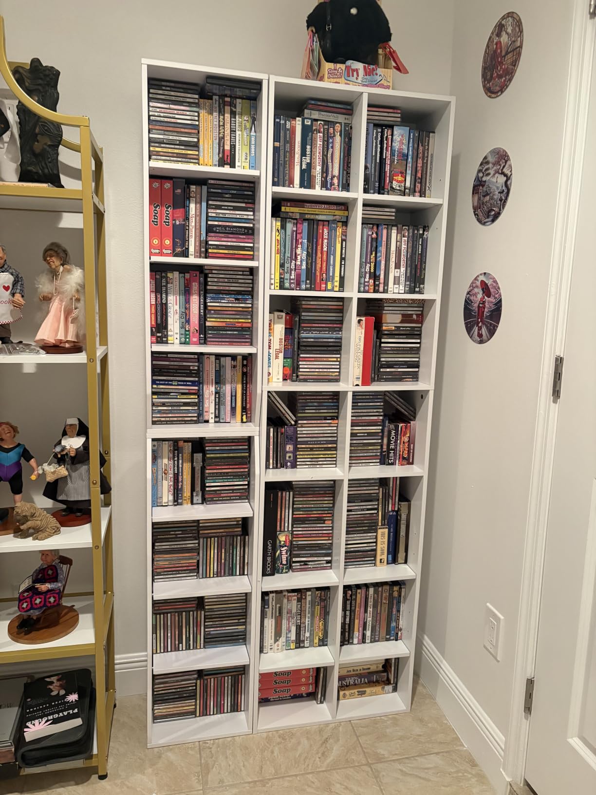 FOTOSOK 71'' Tall Bookshelf with 14 Cubes, 7 Tier Double Wide Wood Bookshelf with 6 Adjustable Shelves, 19.6