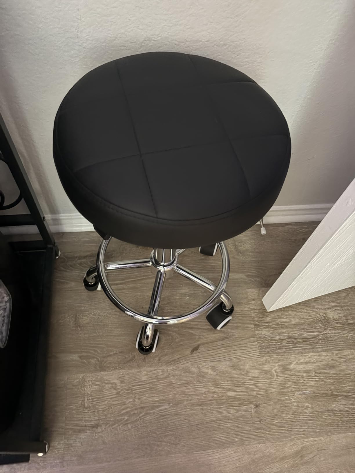YEEZEE Adjustable Rolling Stool with Wide 14.6