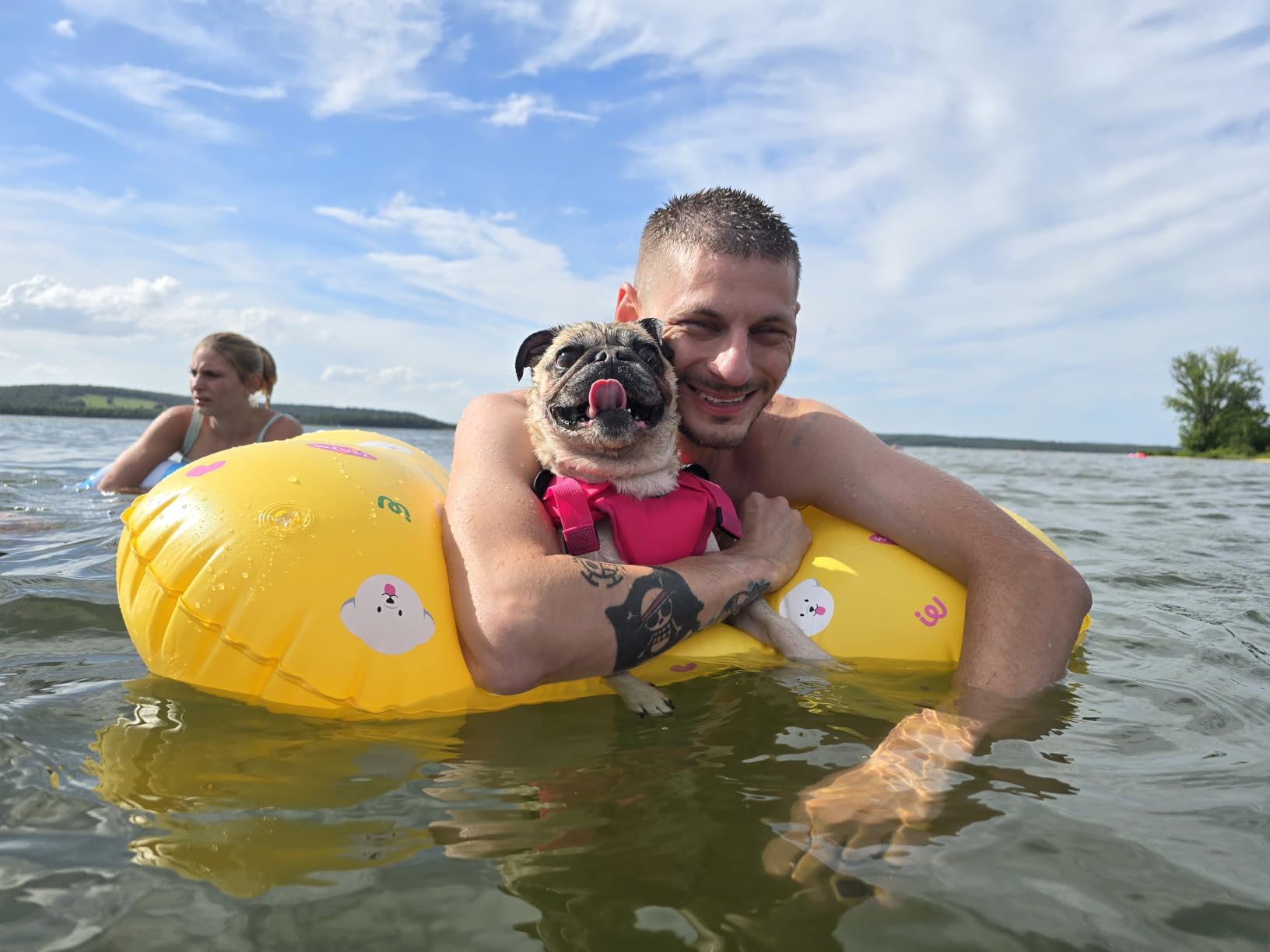 Queenmore 2XL Dog Life Jacket, Adjustable Dog Swim Life Vest for Large Dogs | Reflective Dog Swimming Vest for Extra Large Dogs, Superior Buoyancy Dog Lifesaver, High Floating Pet Life Vest, Green customer photo 1