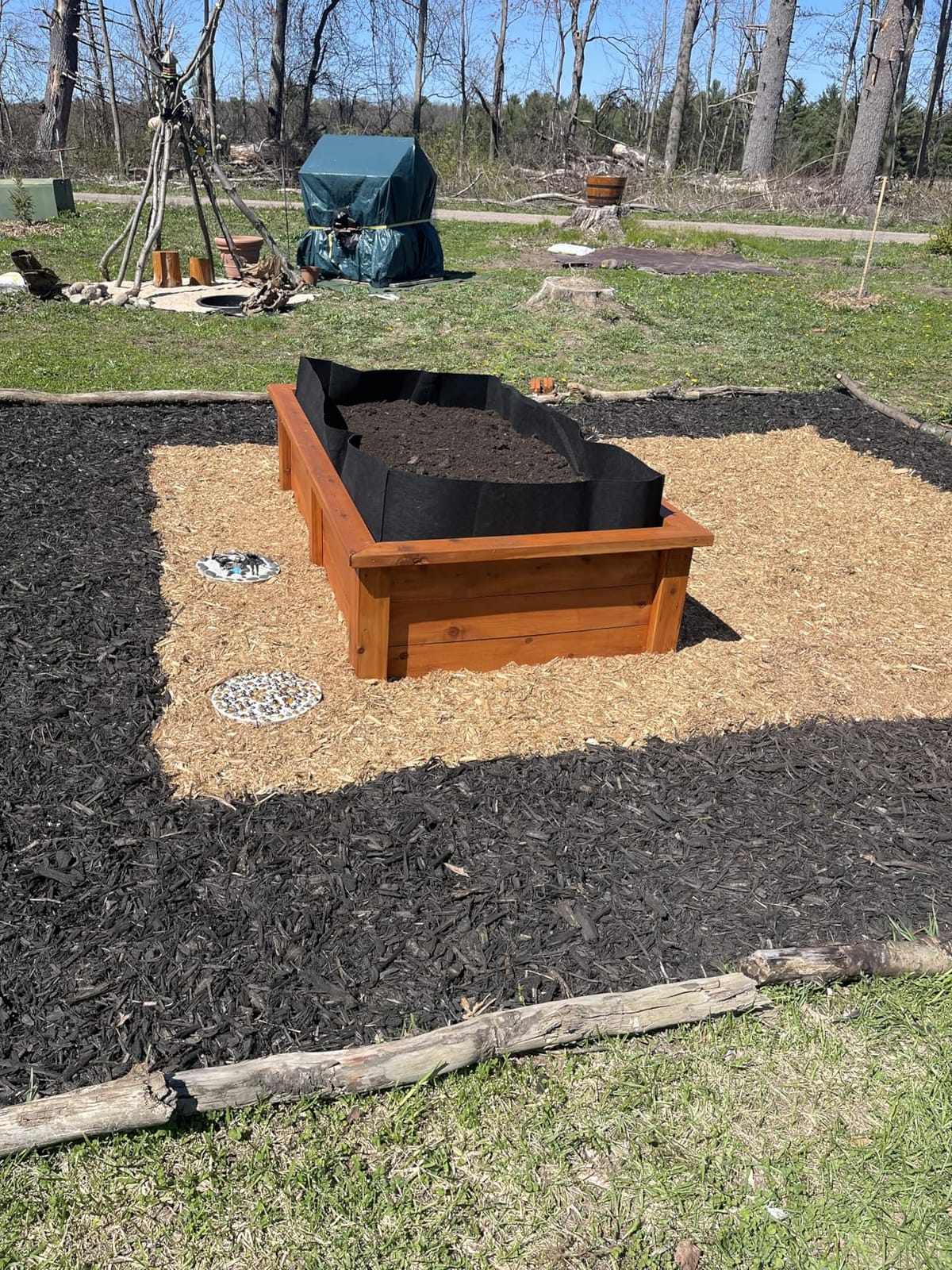 2x2x1FT Fabric Liner for Galvanized Raised Garden Bed, 2mm Thick, Round | Raised Garden Bed Liner for Gardening Outdoor, Garden Planting Bags for Vegetables, Flowers, Herbs, and Succulents customer photo 1