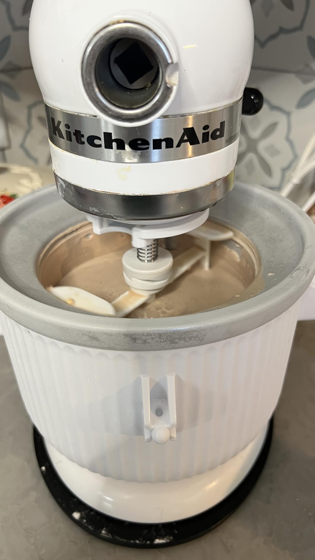 Ice Cream Attachment Compatible with KitchenAid 4.5/5/6/7QT Mixers | Makes 2 Quarts of Ice Cream,Compatible with KitchenAid Ice Cream Maker Attachment,Dishwasher safe(Not Fit 3.5QT Mixers) customer photo 1