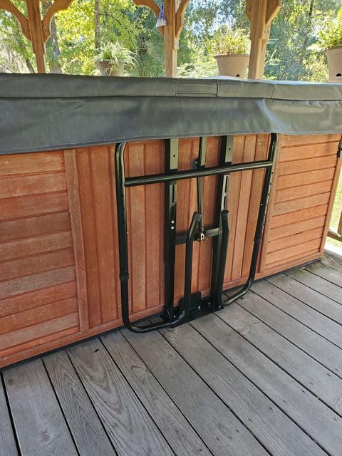 TOCRETOARE Hot Tub Cover Lift, Spa Cover Lifts Heavy Duty Cover Hydraulic Lifter Universal Assist Hot Tub Cover Lifter Removal System Reinforced Brackets Easy Assemble Fits Various Spas & Hot Tubs customer photo 1