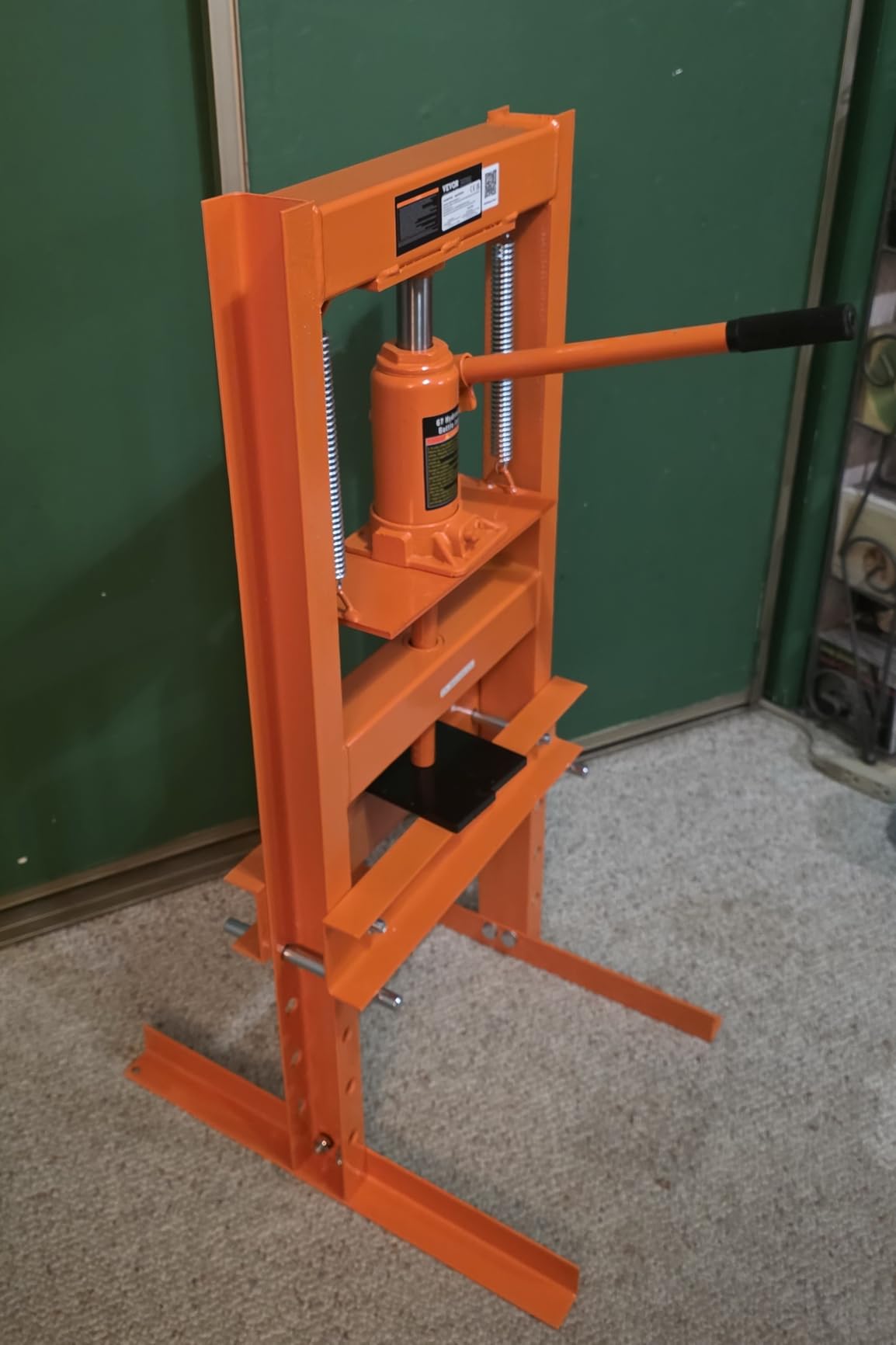 VEVOR Hydraulic Shop Press, 20 T H-Frame Pneumatic Shop Press with Press Plate, Stable Garage Floor Adjustable Hydraulic Press with Triangular Support customer photo 2