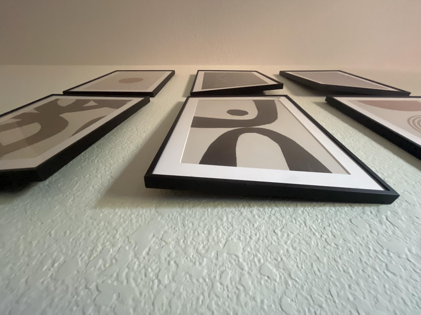 Framed Boho Black and White Abstract Wall Art, Set of 6 Modern Canvas Prints Paintings Artwork for Walls, Minimalist Geometric Pictures for Living room Bedroom Office Bathroom Wall Decor 11x14 Inch customer photo 2