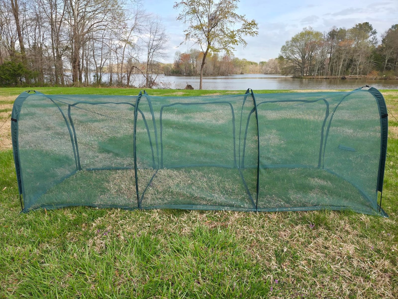 Flexible Net Grow Tunnel - Garden Greenhouse Mesh Covers Growhouse Cloche for Protecting Fruit Vegetables Plants Cultivation from Animals(2M) customer photo 2