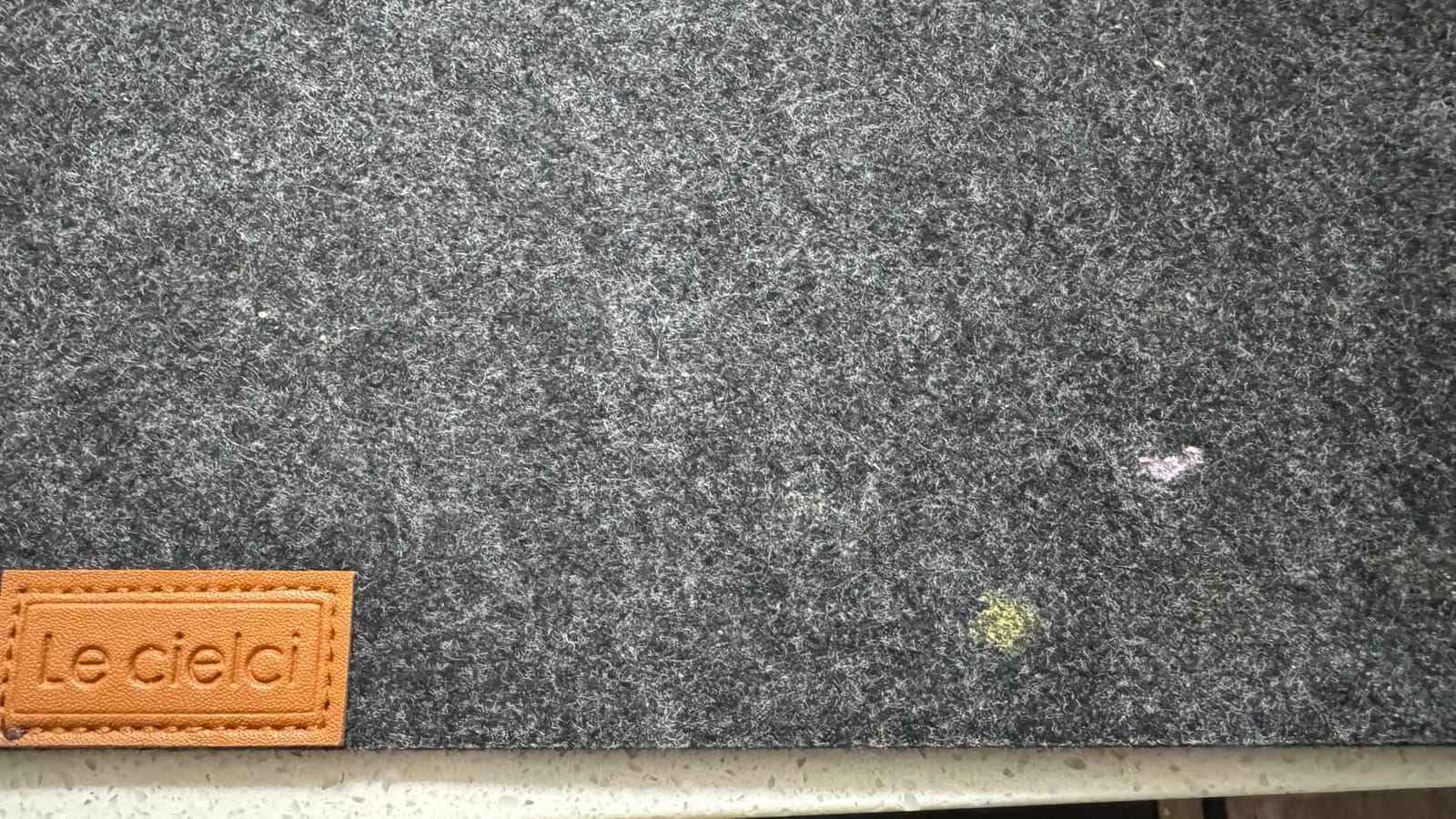 6 Placemats, 6 Coasters & 6 Cutlery Bags, Dark Gray Felt Table Mats | Non-slip felt design helps keep table settings in place while protecting surfaces from daily wear. customer photo 1