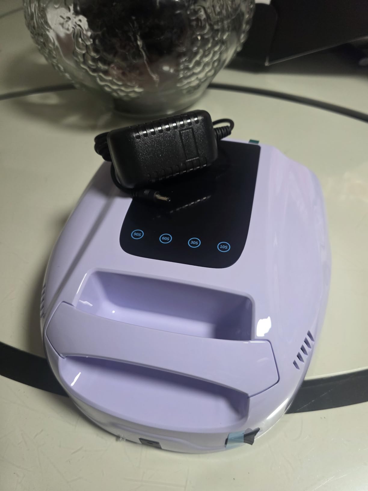 ANGNYA UV Lights for Nails, LED Nail Lamp for Gel Polish, Nail Dryer | 96W, Fast Curing, 42 Beads, Auto and 4 Timer Setting Sensor, Rechargeable and Long-lasting, LCD Display, for Home Nail Salon customer photo 1