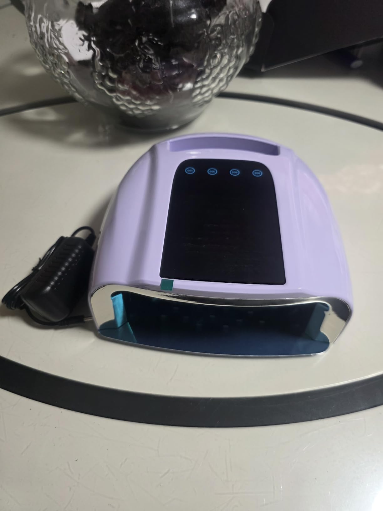 ANGNYA UV Lights for Nails, LED Nail Lamp for Gel Polish, Nail Dryer | 96W, Fast Curing, 42 Beads, Auto and 4 Timer Setting Sensor, Rechargeable and Long-lasting, LCD Display, for Home Nail Salon customer photo 2