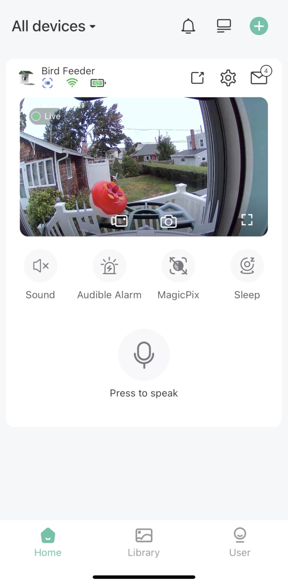 HARYMOR Bird Feeder with Camera, 2K Live Video, AI Identify Bird Species | Solar-Powered, Auto-Captured Video, Instant Arrival Alerts, Night Vision, 2L Smart Bird Feeder, Outdoor Bird Watching Gifts customer photo 1