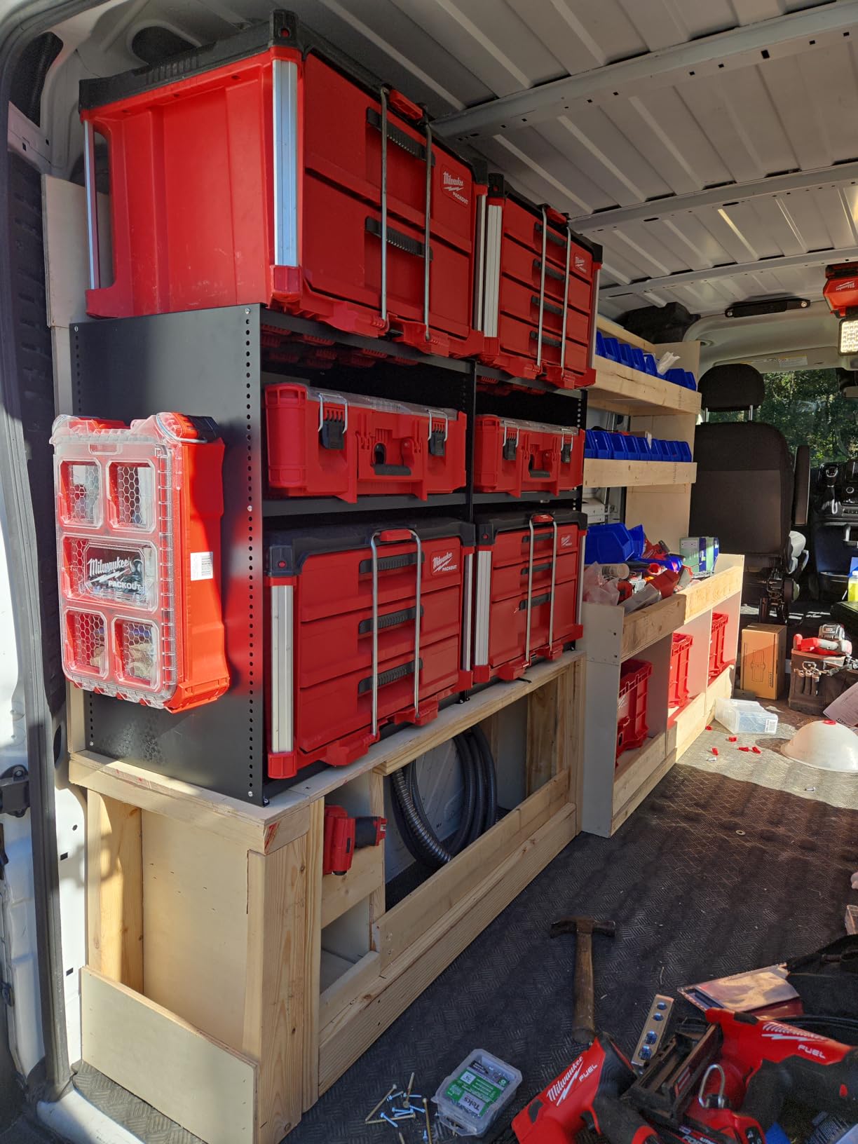 Mounting Plate Compatible with Mil.waukee, Holds Up to 8 Boxes for Tool | Adjustable Heavy Metal Shelf customer photo 1