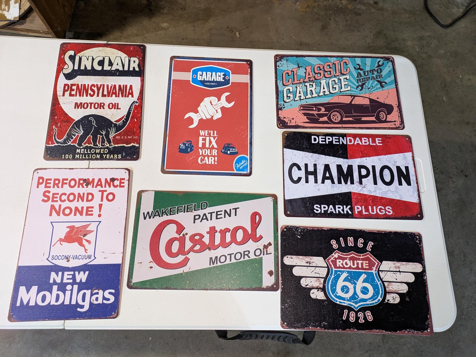 Vintage Beer Signs 7 Pack - Retro Metal Bar Wall Decor for Man Cave Home Garage, 8x12 Inch Tin Signs for Pub Club Room, Farmhouse Rustic Wall Art Gift for Men Women Housewarming customer photo 2