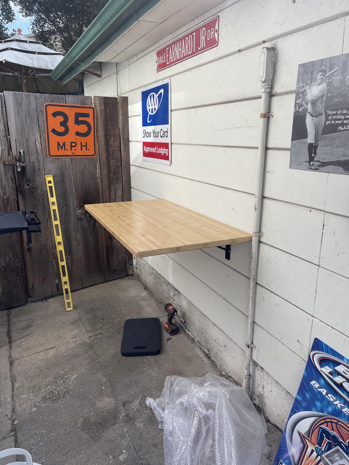Finished Bamboo Butcher Block Countertop, 30 x 25 x 1.2 Inch | Cut-to-fit finished bamboo countertop for compact kitchens, cabinets, desks, coffee bars, laundry areas, and DIY builds. customer photo 1