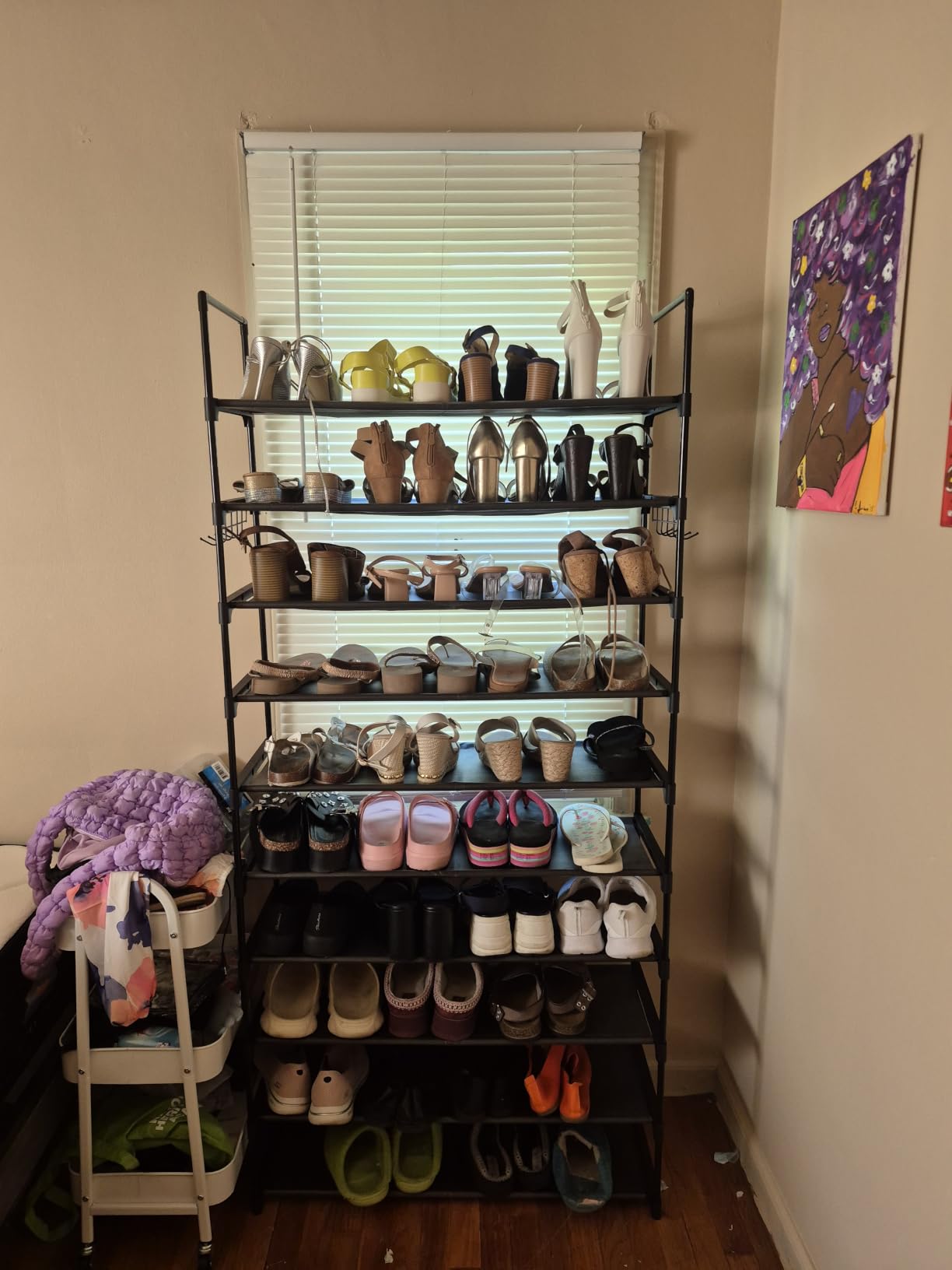 Kitsure 10 Tier Shoe Rack, Tall Shoe Organizer, 32.2
