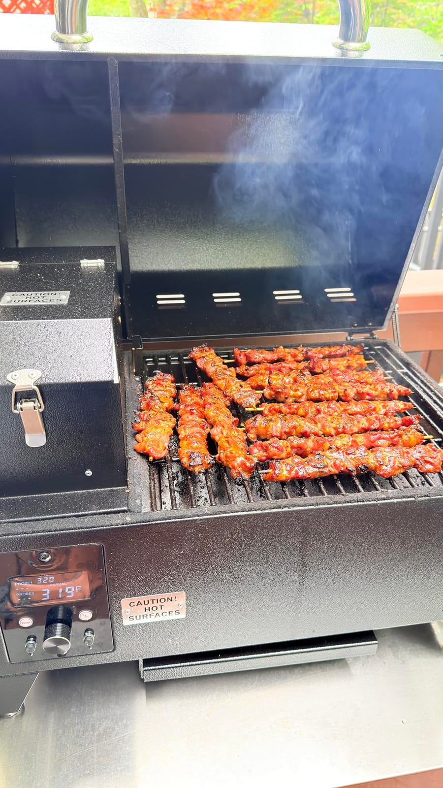 Freedom Portable Pellet Grill & Smoker, 242 Sq In, Dual Probes | Portable pellet grill and smoker with digital display and dual meat probes, 242 sq in cooking area, runs on AC or DC power customer photo 2